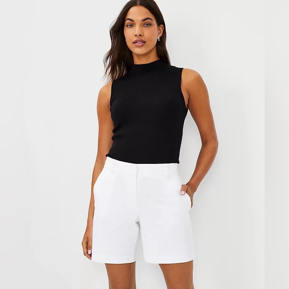 Ann Taylor Metro Shorts White 2P
